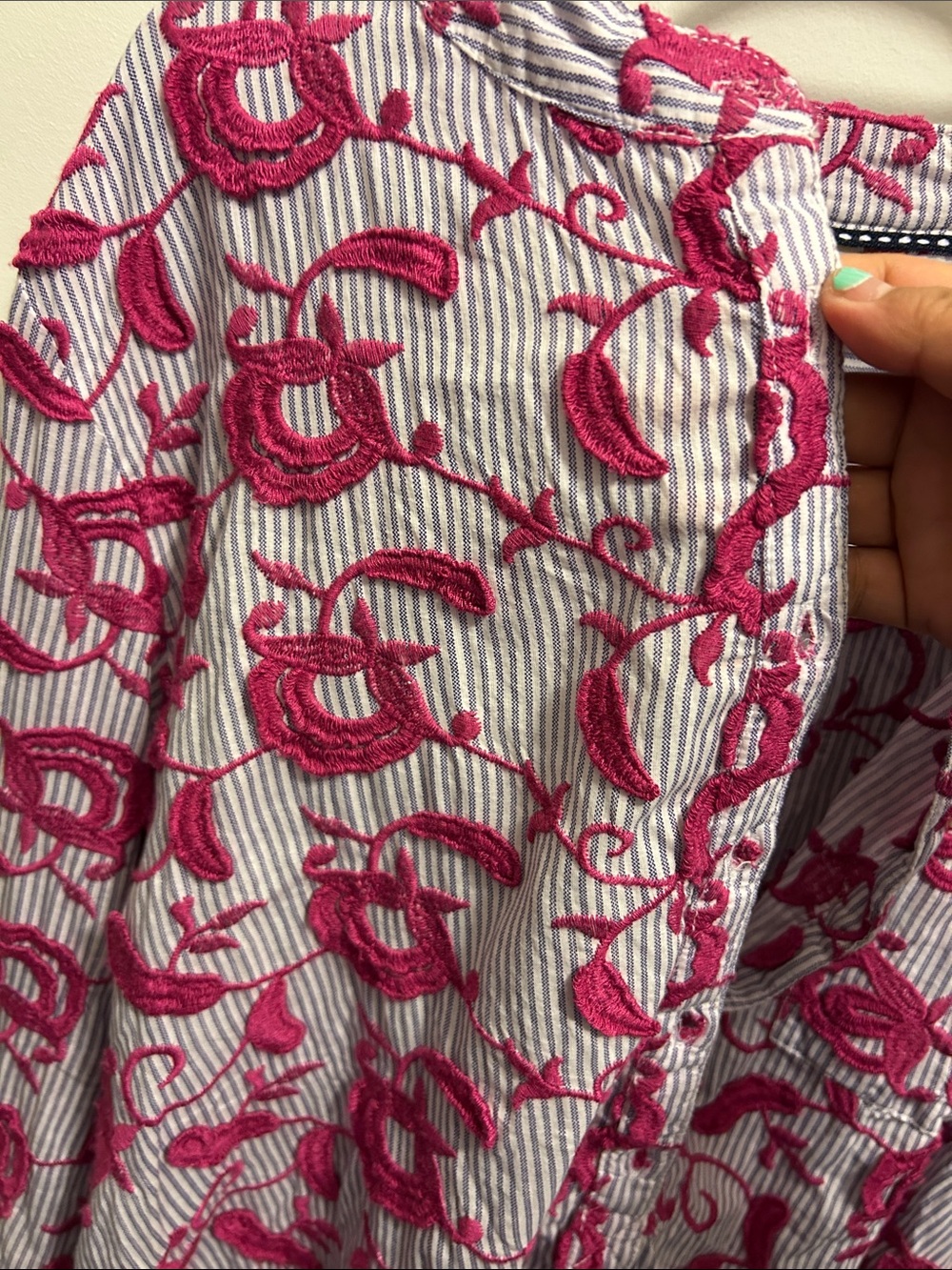 Anthropologie Picro Pink Floral Button-Down Shirt - Picture 3 of 12